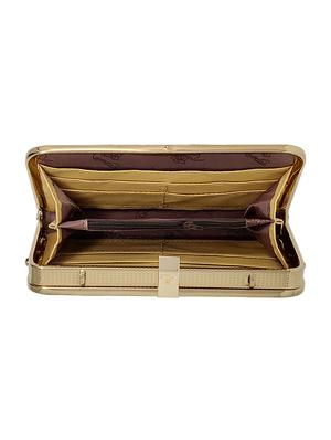 gold metal box clutch - 15815550 - Standard Image - 3