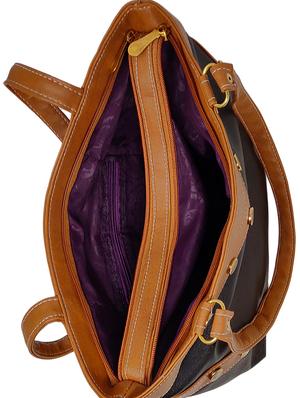 black leatherette (pu) regular handbag - 15815561 - Standard Image - 3