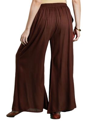 drawstring waist flared palazzo - 15815584 - Standard Image - 3