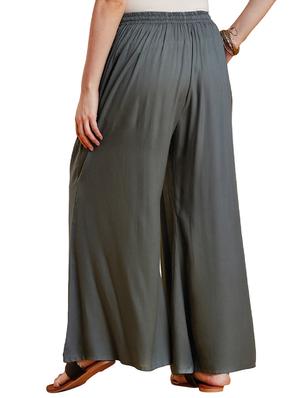 drawstring waist flared palazzo - 15815585 - Standard Image - 3