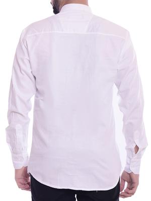 white solid casual shirt - 15815689 - Standard Image - 3