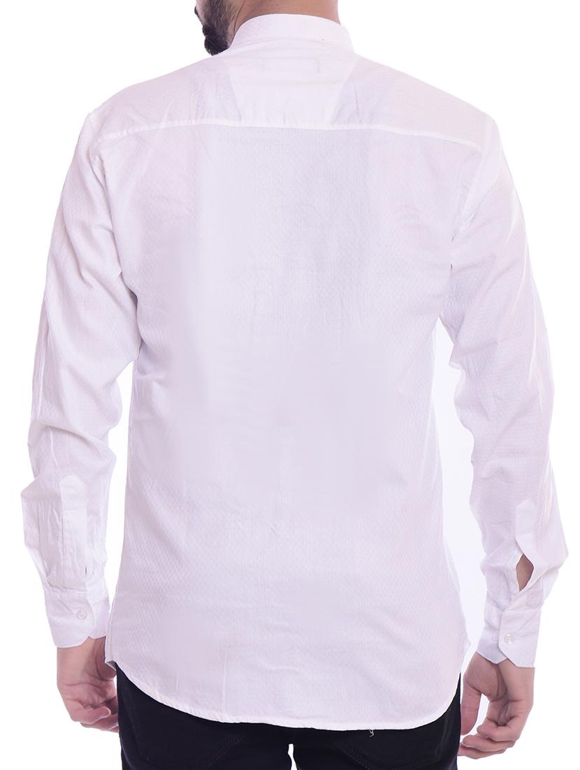 white solid casual shirt - 15815689 - Zoom Image - 3