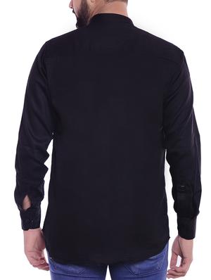 black cotton casual shirt - 15815704 - Standard Image - 3