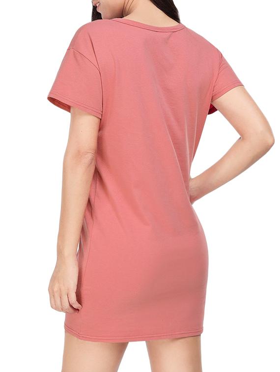 ribbed detail t-shirt dress - 15817438 - Zoom Image - 3
