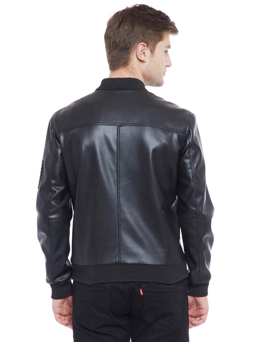 black leather biker jacket - 15817455 - Zoom Image - 3