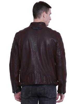 brown leather biker jacket - 15817458 - Standard Image - 3