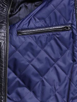blue leather biker jacket - 15817466 - Standard Image - 6