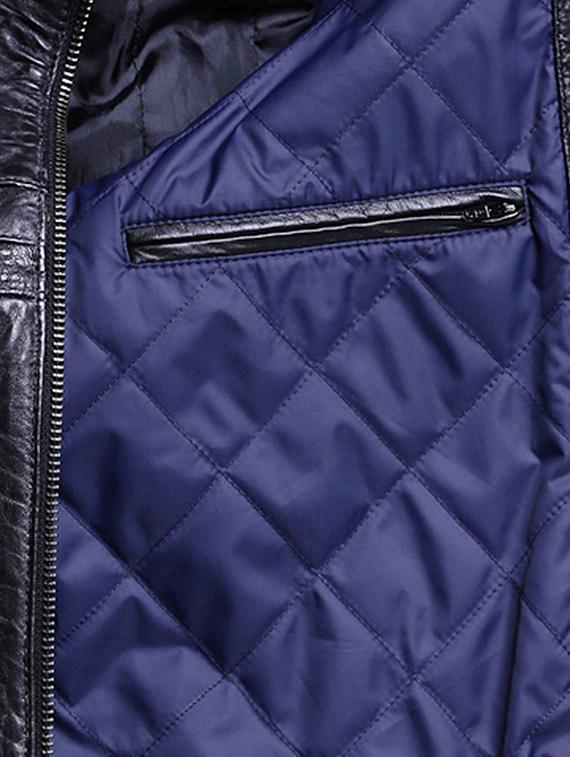 blue leather biker jacket - 15817466 - Zoom Image - 6