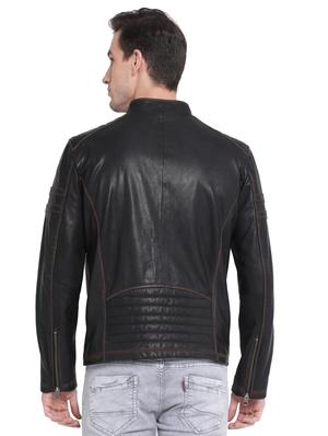 black leather biker jacket - 15817483 - Standard Image - 3