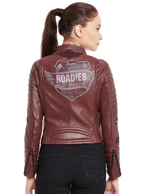 Graphic patch quilted sleeved biker jacket - 15817657 - Standard Image - 3