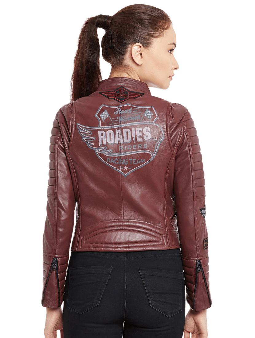 Graphic patch quilted sleeved biker jacket - 15817657 - Zoom Image - 3
