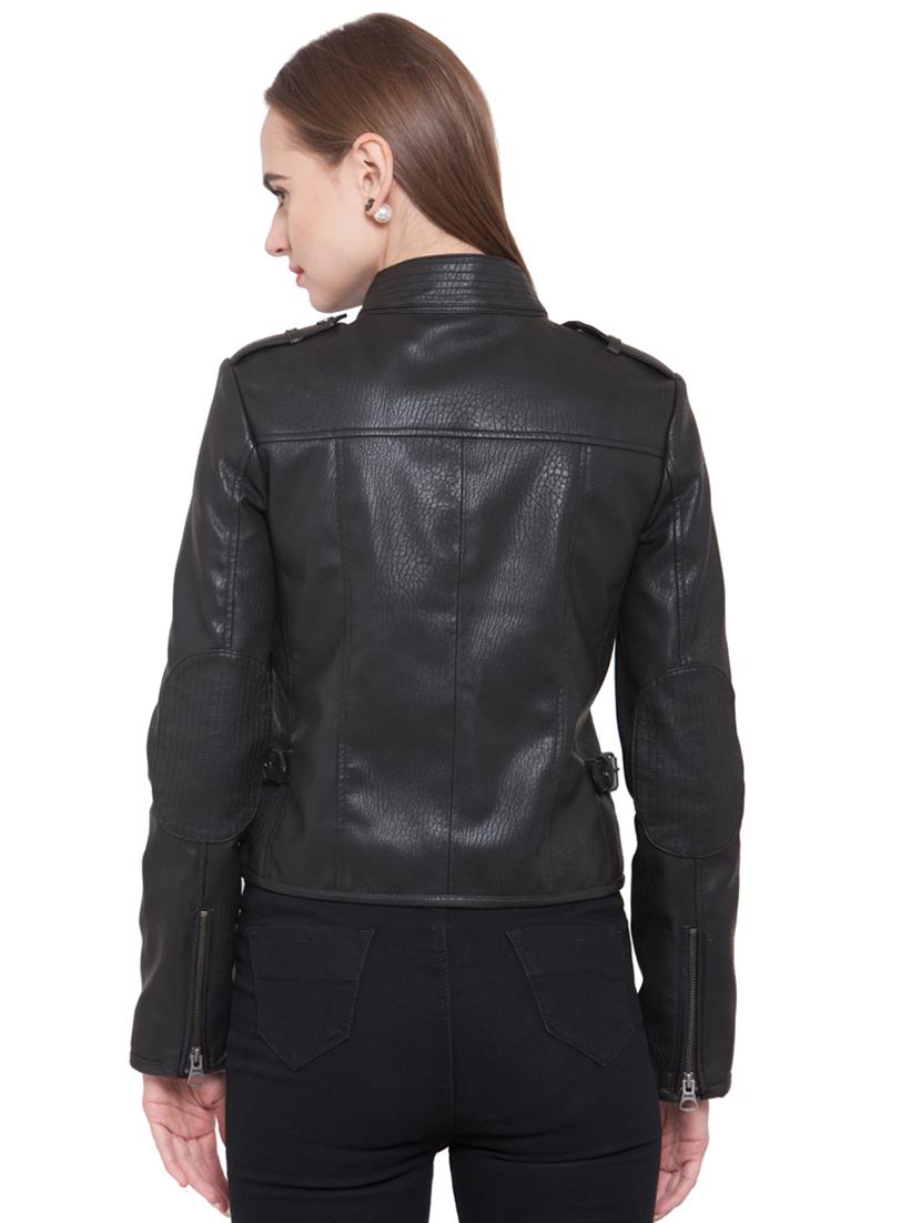 patch pocket detail biker jacket - 15817679 - Zoom Image - 3