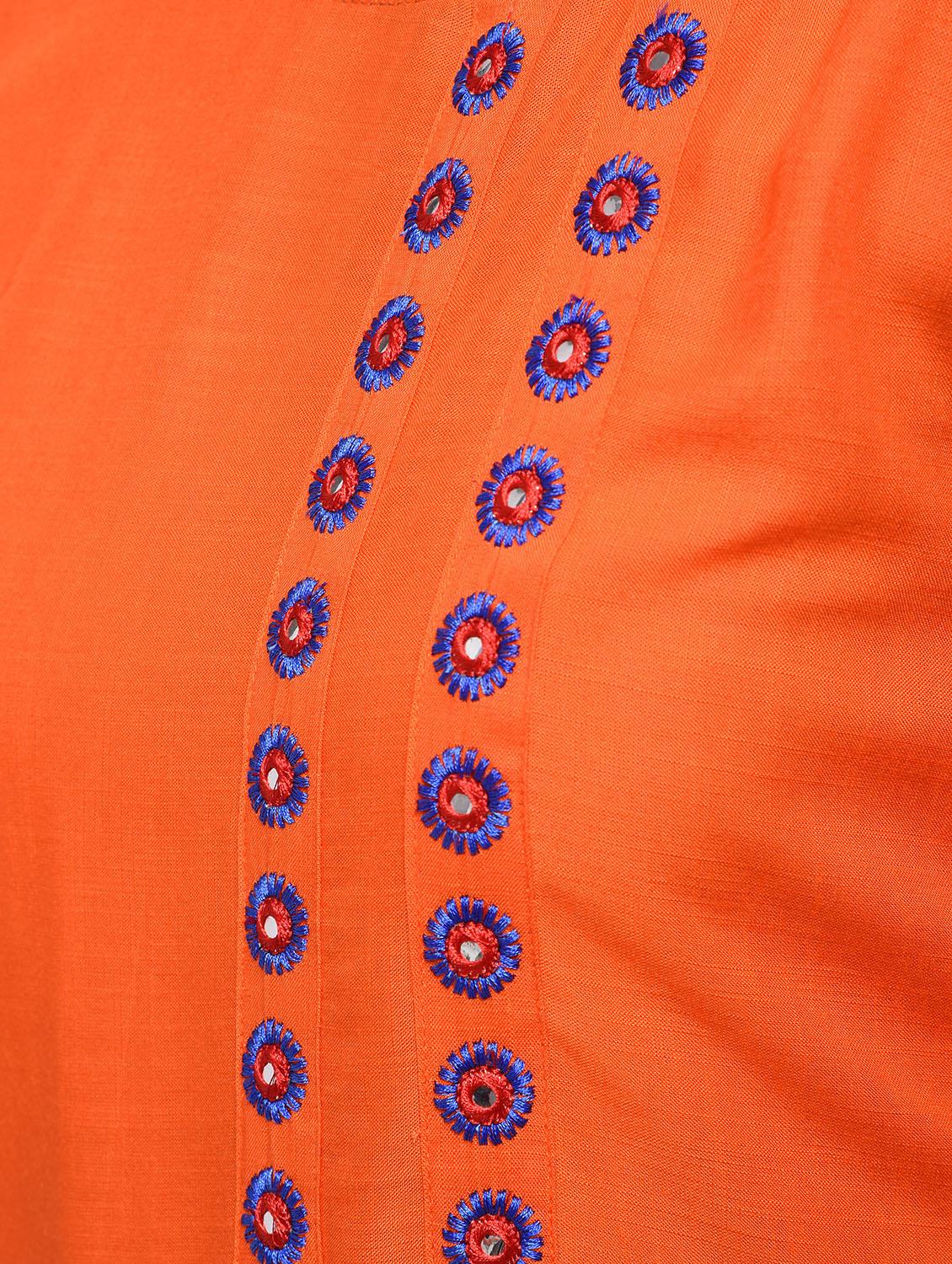 embroidered straight kurta - 15818237 - Zoom Image - 6