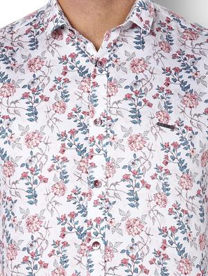 white floral printed casual shirt - 15820858 - Standard Image - 3