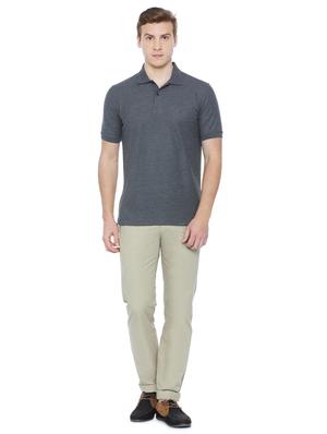 solid grey polo t-shirt - 15821350 - Standard Image - 3