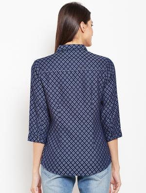 pocket patch curved hem shirt - 15821448 - Standard Image - 3
