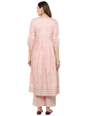gota patti pom pom detail kurta palazzo set - 15821994 - Standard Image - 3