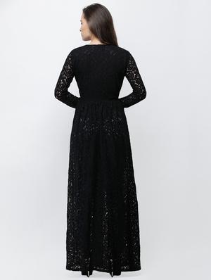 front slit button detail laced tunic - 15822107 - Standard Image - 3