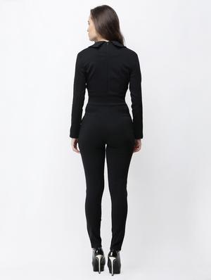 faux button detail full leg jumpsuit - 15822112 - Standard Image - 3
