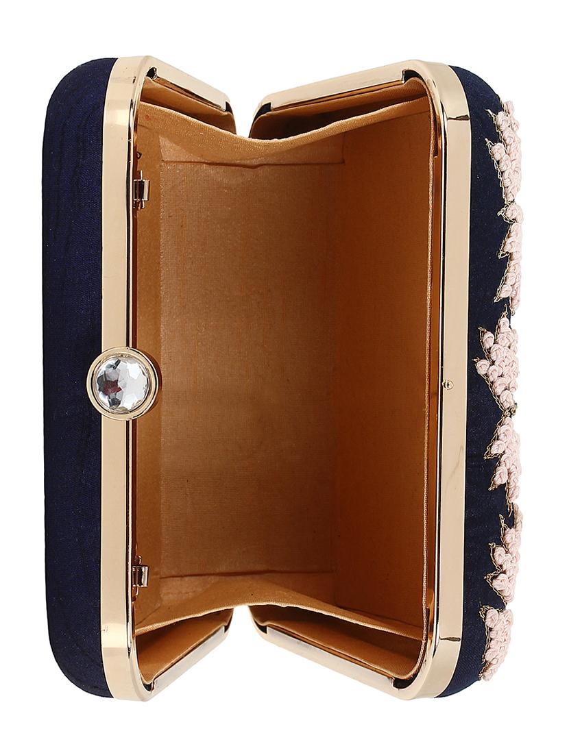 blue velvet box clutch - 15822450 - Zoom Image - 3