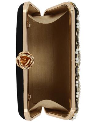 black velvet minaudiere clutch - 15822451 - Standard Image - 3