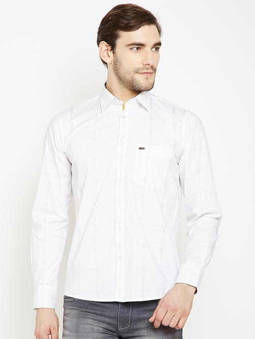 white checkered casual shirt - 15822763 - Standard Image - 1