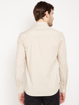 beige printed casual shirt - 15822776 - Standard Image - 3