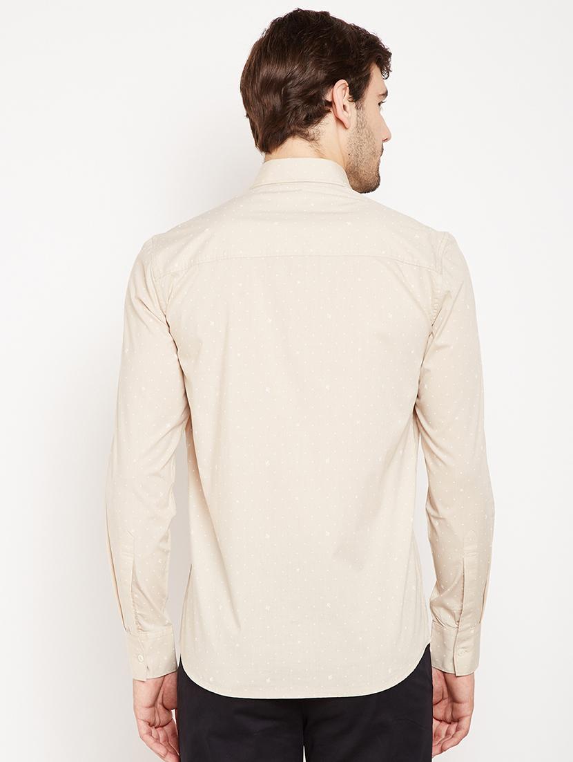 beige printed casual shirt - 15822776 - Zoom Image - 3