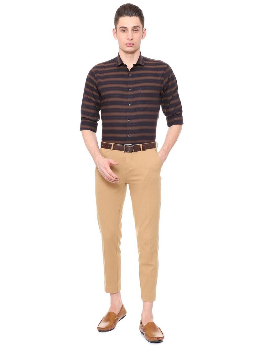 beige cotton blend chinos - 15822933 - Zoom Image - 3