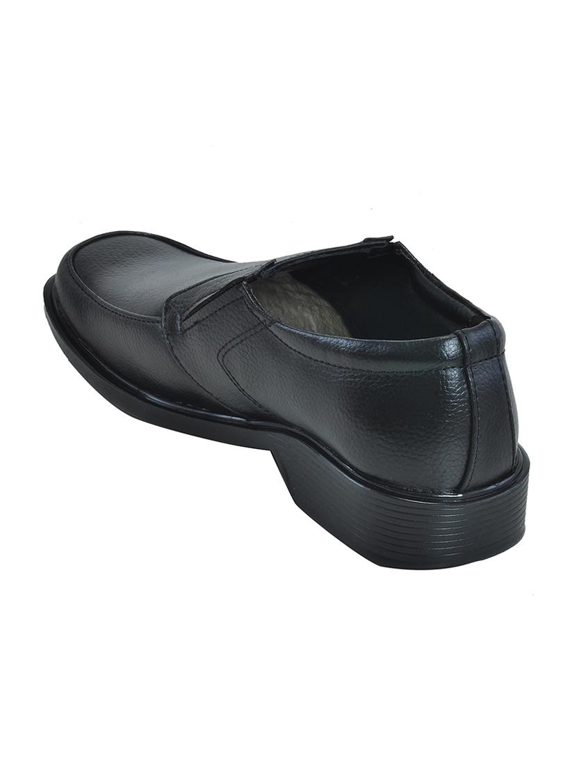 black leather formal slip ons - 15823913 - Zoom Image - 3