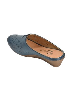 blue slip on mules wedges - 15824119 - Standard Image - 3