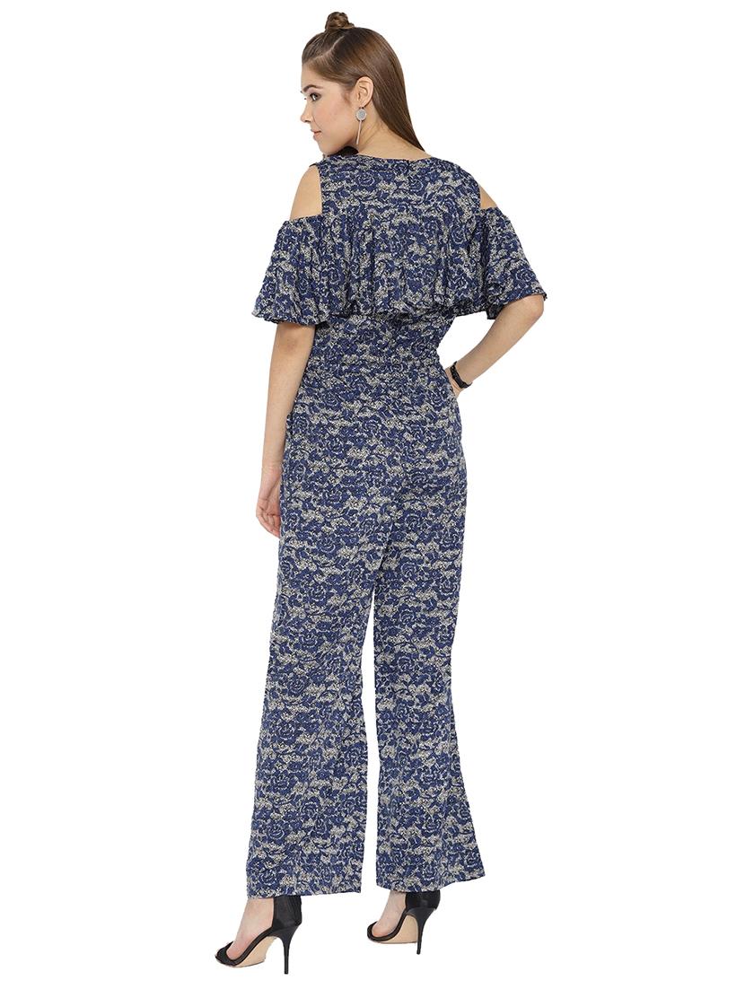 cold shoulder ruffle detail jumpsuit - 15825156 - Zoom Image - 3