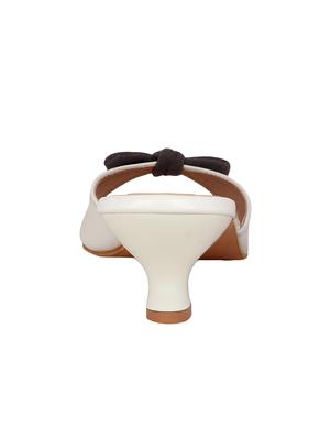 white slip on sandals - 15826416 - Standard Image - 3