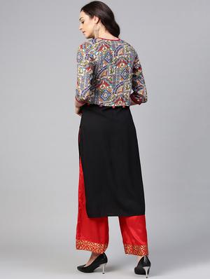 solid straight kurta - 15827708 - Standard Image - 3
