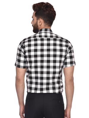 black checkered casual shirt - 15829391 - Standard Image - 3