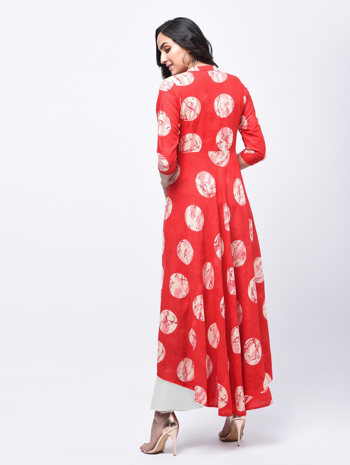 A-line polka dot kurta - 15829475 - Zoom Image - 3
