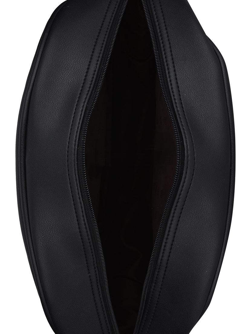black leatherette (pu) regular handbag - 15829689 - Zoom Image - 3