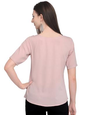 pleated front button detail top - 15830234 - Standard Image - 3