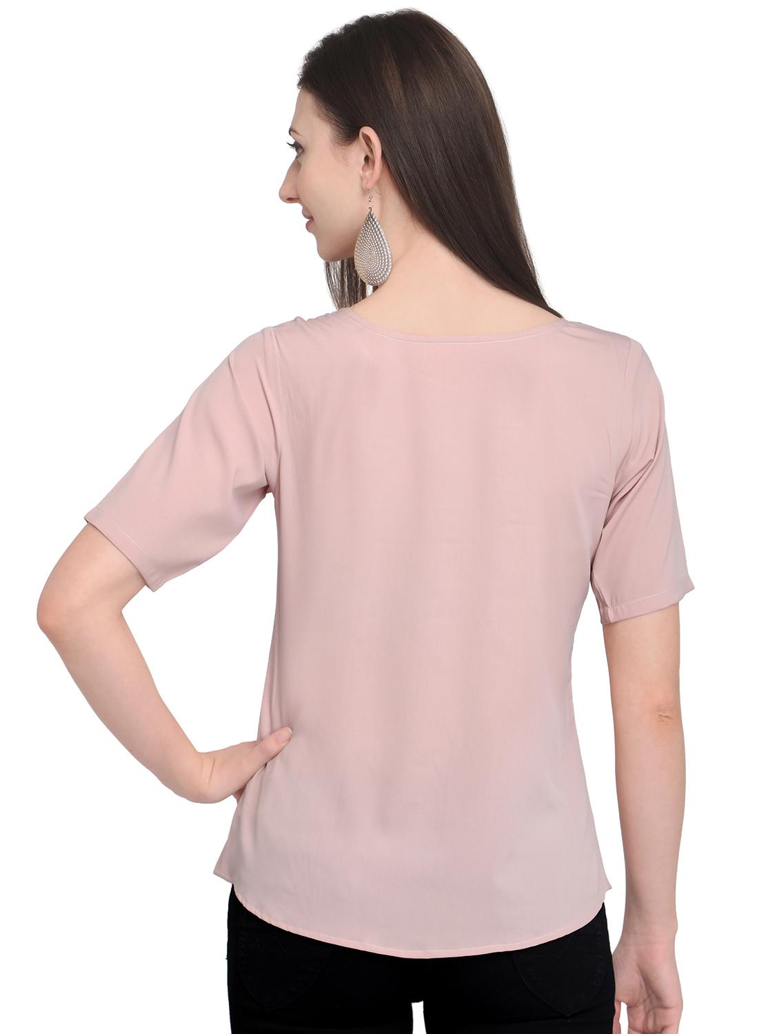 pleated front button detail top - 15830234 - Zoom Image - 3