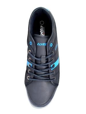 blue leatherette lace up sneakers - 15830483 - Standard Image - 3