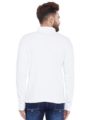 solid white turtle neck t-shirt - 15831014 - Standard Image - 3