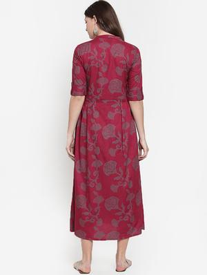 printed a-line kurta - 15832367 - Standard Image - 3
