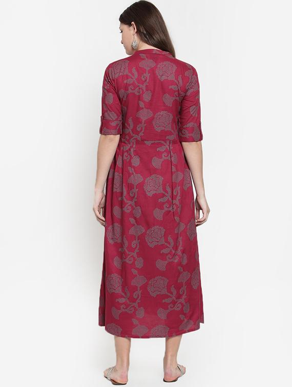 printed a-line kurta - 15832367 - Zoom Image - 3