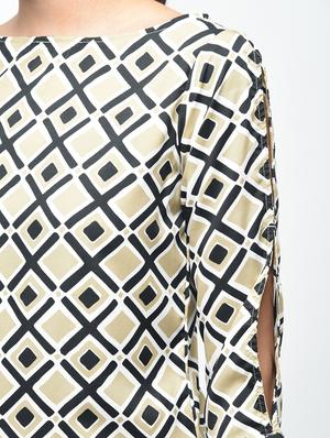 beige crepe straight kurti - 15832787 - Standard Image - 6