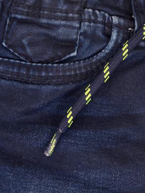 dark blue cotton blend washed jeans - 15832890 - Standard Image - 3