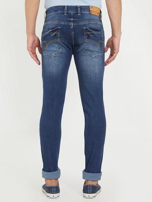 blue cotton washed jeans - 15832958 - Standard Image - 3