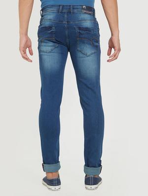 blue cotton washed jeans - 15832960 - Standard Image - 3