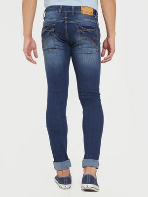 blue cotton washed jeans - 15832966 - Standard Image - 3