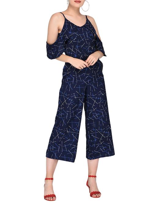 cold shoulder ruffle detail jumpsuit - 15833498 - Standard Image - 1