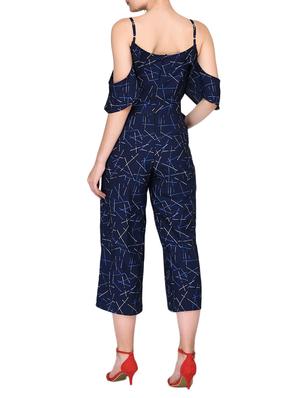 cold shoulder ruffle detail jumpsuit - 15833498 - Standard Image - 3